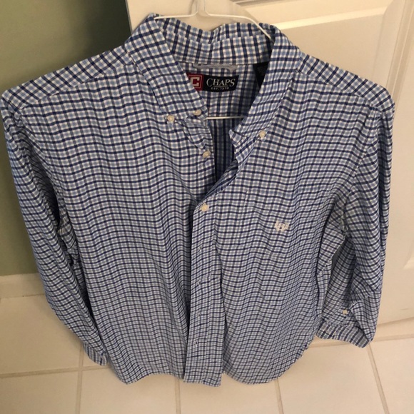 Chaps Blue button up Dress Shirt - Picture 1 of 2